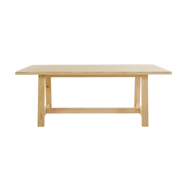 Blagovaonski stol od masivnog bora u prirodnoj boji 100x200 cm Derby – Støraa