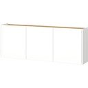 Bijeli viseći ormarić u dekoru hrasta 138x52x25 cm Libbiano – Germania