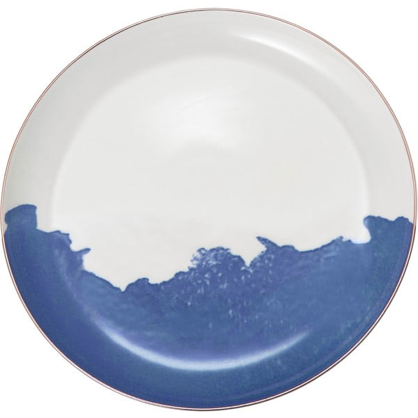Set od 2 plavo-bijela porculanska desertna tanjura Westwing Collection Rosie, ø 21 cm