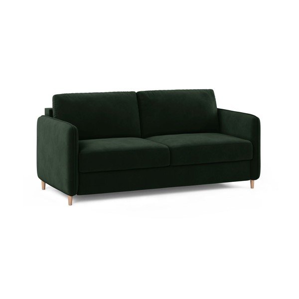 Tamno zelena baršunasti sofa za spavanje 184 cm – Micadoni -image-2