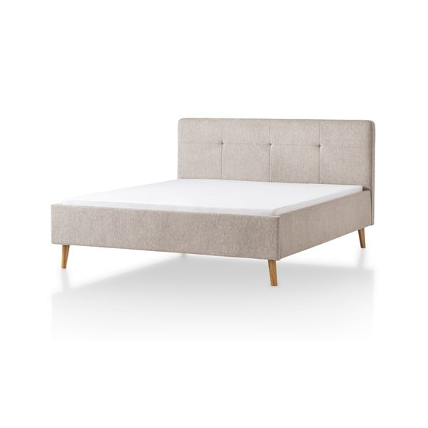Sivo-smeđi tapecirani bračni krevet 180x200 cm Smart – Meise Möbel