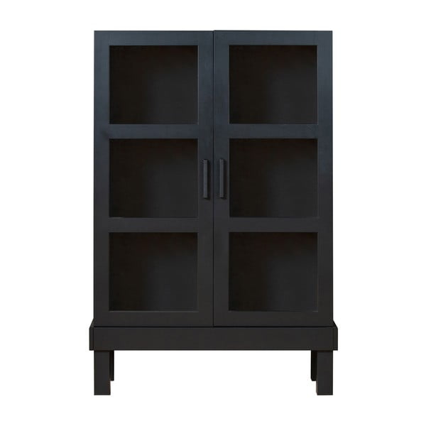 Crna vitrina od masivnog bora 107x160 cm Bonk – Basiclabel 