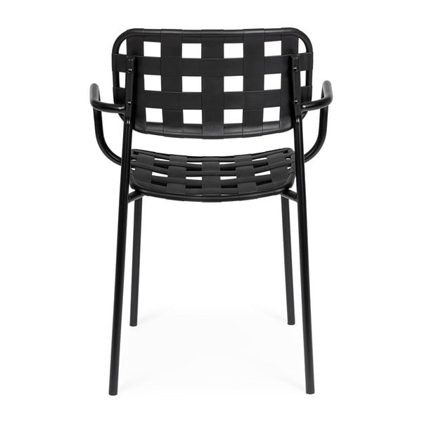 Crne metalne vrtne stolice u setu 4 kom Clover   – Bizzotto-image-4