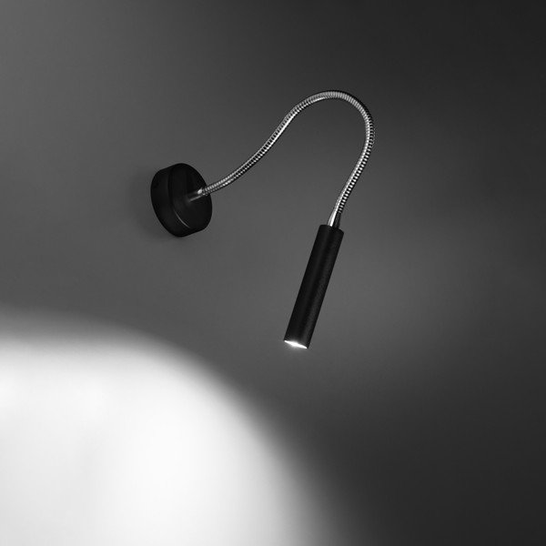 Crna zidna lampa Aludra – Sollux-image-4