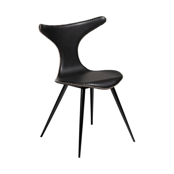 Crna stolica od umjetne kože DAN - FORM Denmark Dolphin