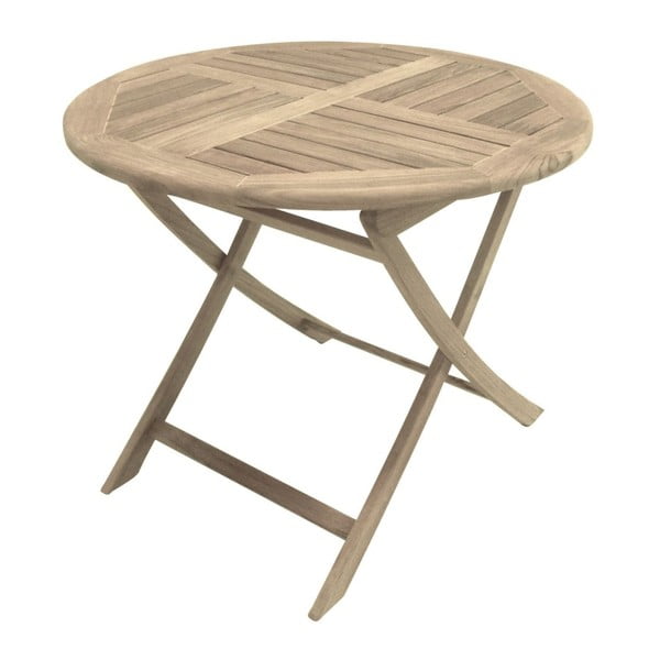 Vrtni sklopivi stol od tikovine ADDU Solo, ⌀ 90 cm