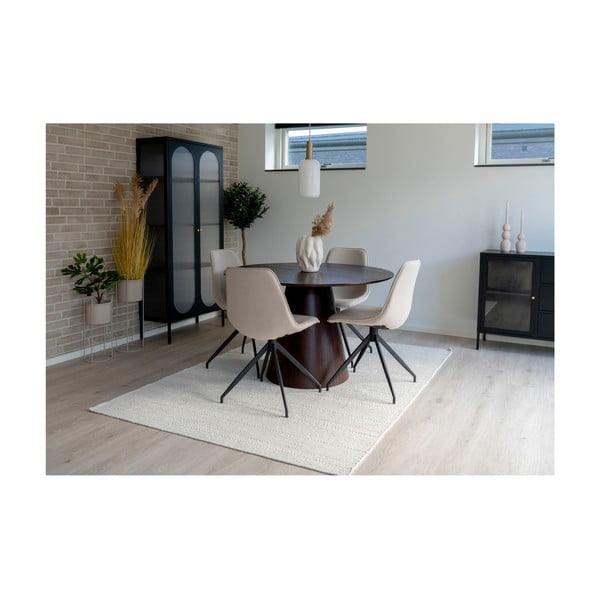 Okrugao blagovaonski stol s pločom stola u dekoru oraha ø 120 cm Bolton – House Nordic-image-3