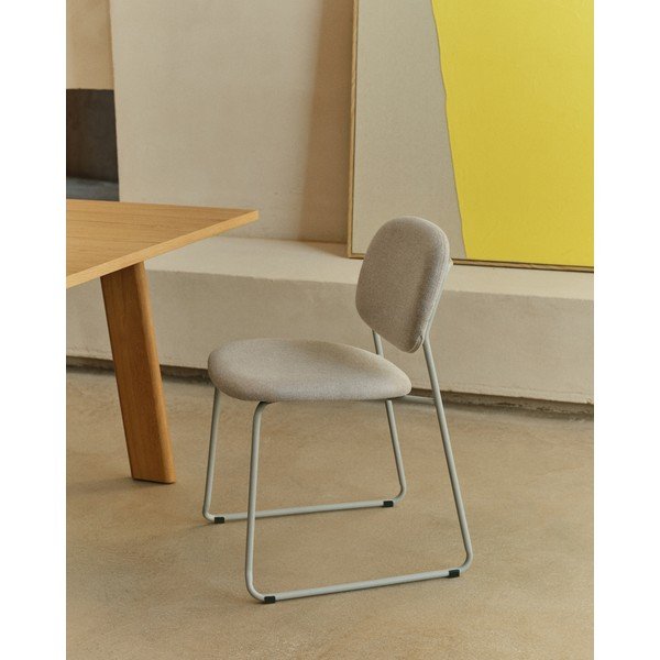 Bež metalna složiva blagovaonska stolica Meli – Kave Home-image-1