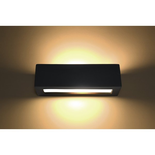 Zidna crna keramička lampa Sollux Vega-image-1