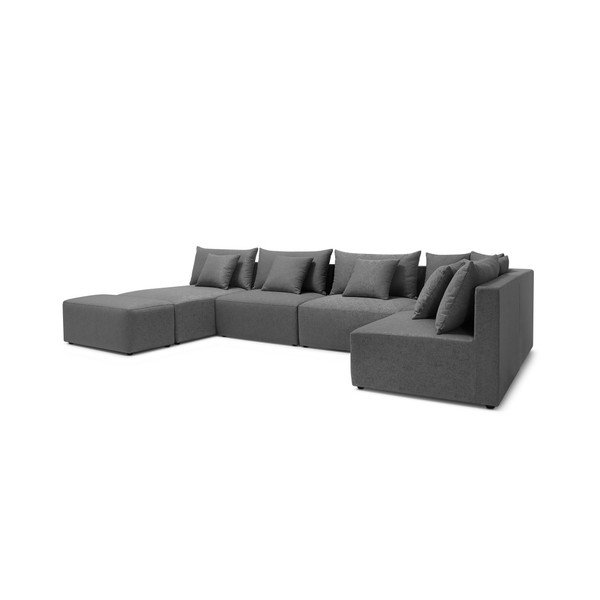 Siva modularna sofa Bobochic Paris Metis-image-1