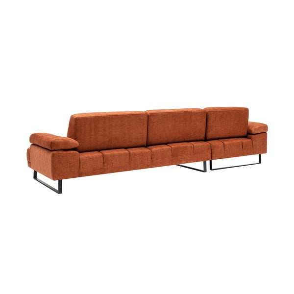 Narančasta kutna sofa Artie Mustang, lijevi kut-image-4
