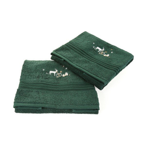 Set od 2 zelena ručnika Corap, 50 x 90 cm-image-1