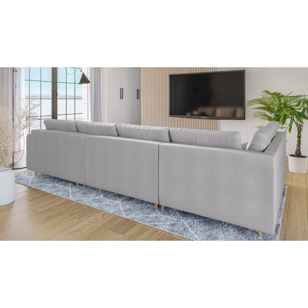 Svijetlo siva kutna garnitura (desni kut) Ariella - Ropez-image-3