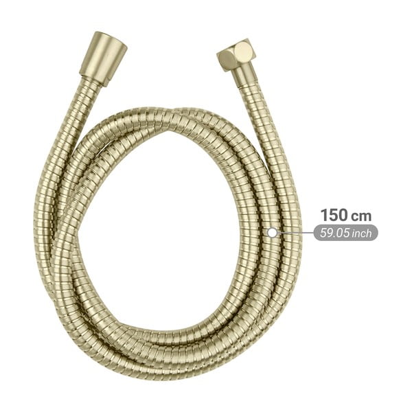 Crijevo za tuširanje od nehrđajućeg čelika mat zlatno 150 cm Brass – Wenko-image-4