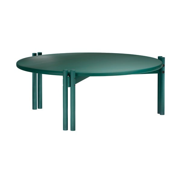 Zeleni okrugao stolić za kavu od masivnog bora ø 80 cm Sticks – Karup Design-image-3