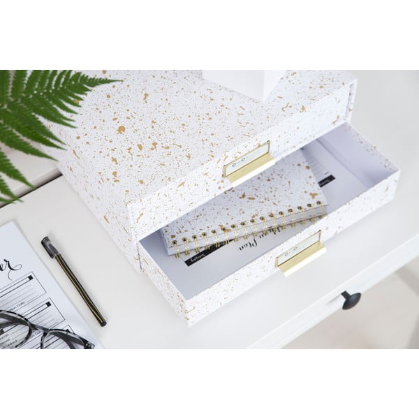 Kutija s 2 ladice u zlatno-bijeloj boji Bigso Box of Sweden Birger-image-2