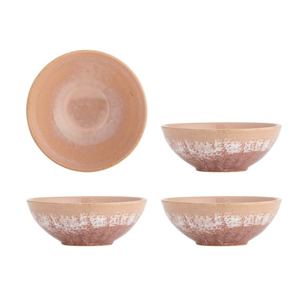 Zdjelice u setu 4 kom od kamenine u boji lososa 890 ml Darlene – Bloomingville