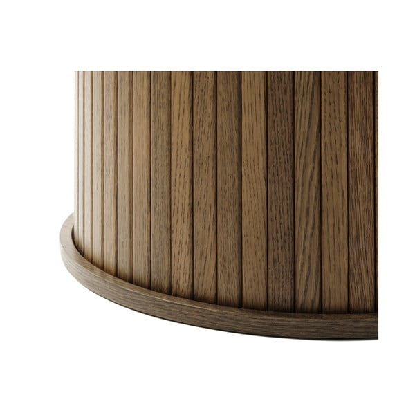 Okrugli blagovaonski stol u dekoru hrasta ø 120 cm Nola - Unique Furniture-image-4