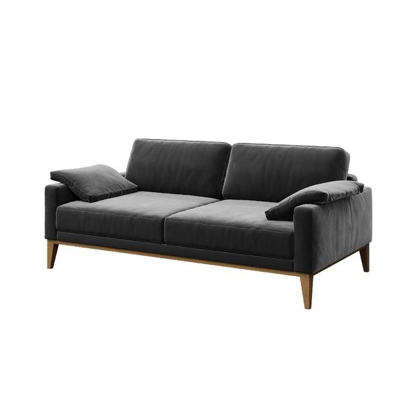 Tamnosiva baršunasta sofa MESONICA Musso, 173 cm-image-2