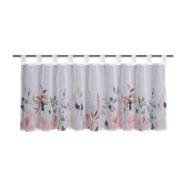 Bijela prozirna zavjesa 135x45 cm Floral – Sehlbach