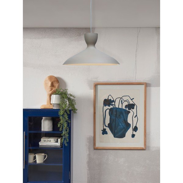 Siva viseća svjetiljka s metalnim sjenilom ø 40 cm Hanover – it's about RoMi-image-1