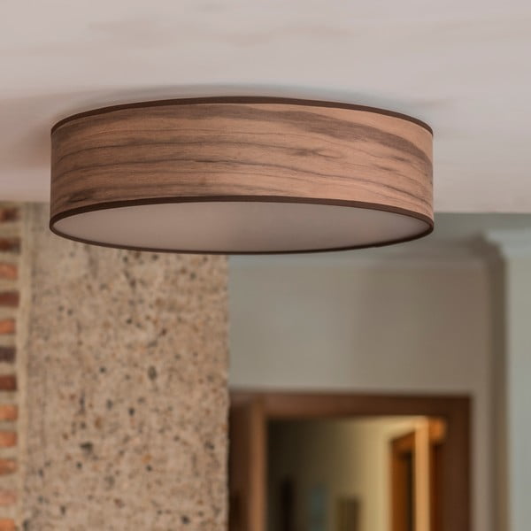 Stropna lampa od prirodnog furnira u boji orahovog drveta Sotto Luce TSURI L, ⌀ 40 cm-image-3