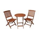 Set od dvije balkonske stolice i stol od drveta eukaliptusa Garden Pleasure Prague
