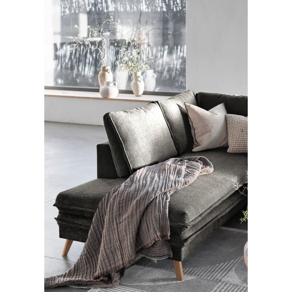 Tamno siva sklopiva kutna garnitura (s lijevim kutom) Charming Charlie – Miuform-image-4