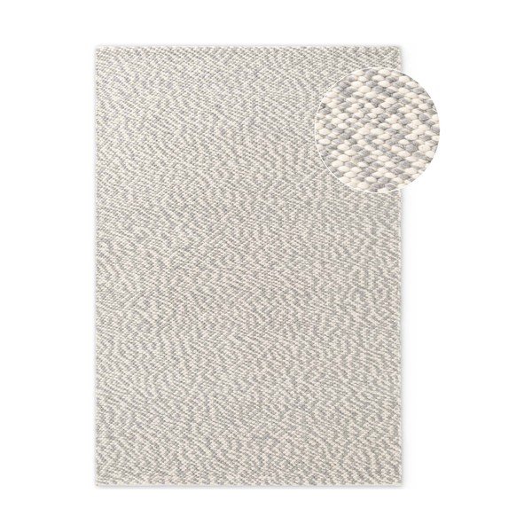 Svijetlo sivi/krem ručno rađen vunen tepih 140x200 cm Lyon Beans – Elle Decoration