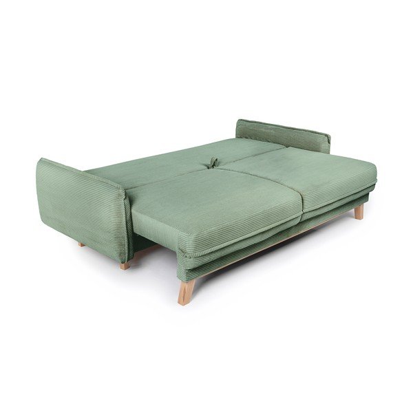 Svijetlo zelena sklopiva sofa od samta 218 cm Tori – Bonami Selection-image-3