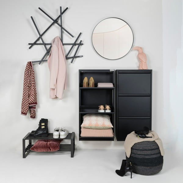 Crna metalna zidna vješalica 79 cm Matches – Spinder Design-image-1