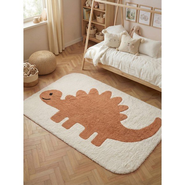 Narančasti/krem periv/ručno rađen pamučan dječji tepih 140x200 cm Snuggle Doro – Hanse Home-image-1