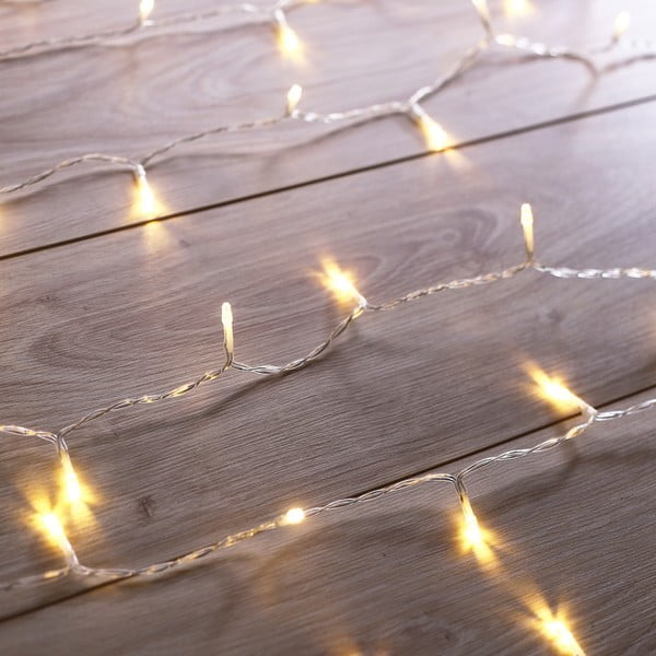 Prozirna LED svijetleća girlanda DecoKing Christmas, 200 svjećica, duljina 1 m