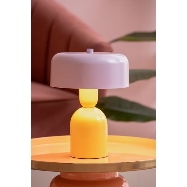 Žuta /ljubičasta stolna lampa (visina 24 cm) Double Funky – Leitmotiv-image-1