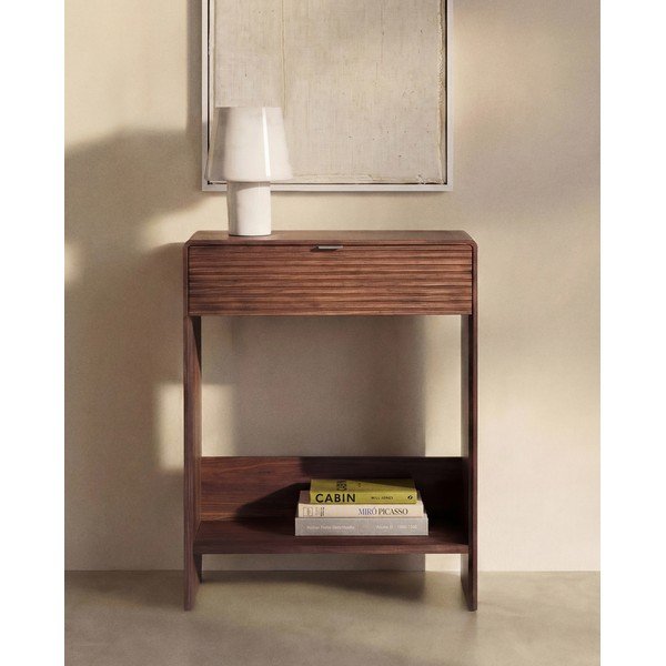 Komoda u dekoru oraha u tamnoj prirodnoj boji 60x81x37 cm Norlen – Kave Home-image-1