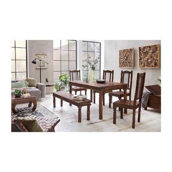 Pomoćni stolić od bagremovog drveta WOOX LIVING Nora, ⌀ 46 cm-image-2