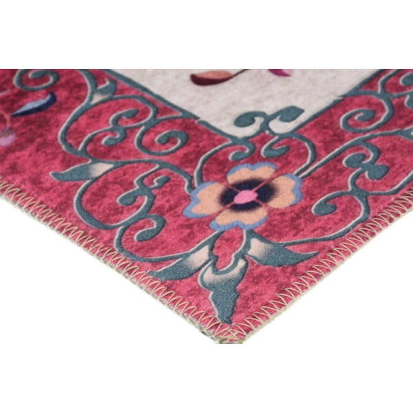 Crveno-krem perivi tepih 230x160 cm - Vitaus-image-2