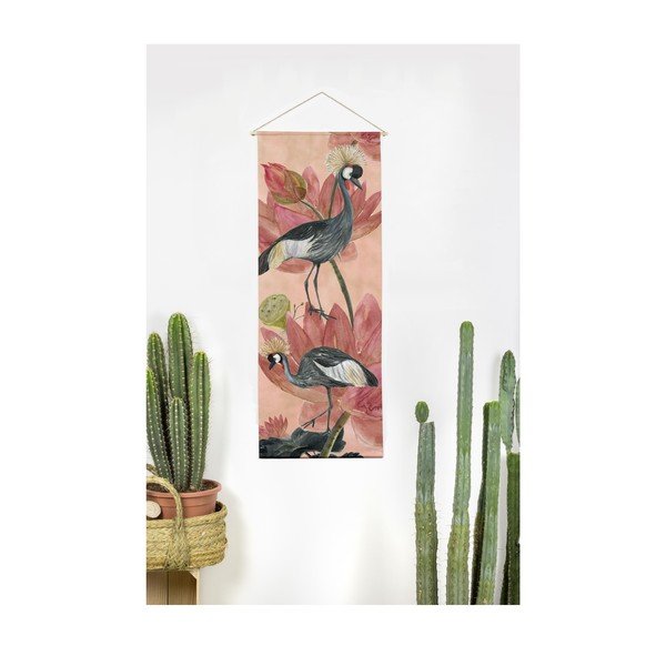 Tapiserija 40x155 cm Flores y Gruas – Madre Selva-image-1