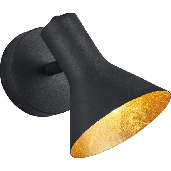 Crna metalna zidna lampa ø 11 cm Nina – Reality