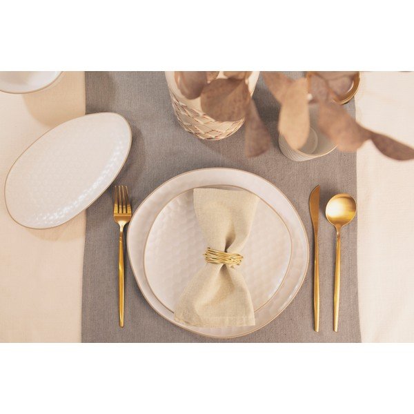 Bijeli duboki tanjuri u setu 6 kom od kamenine Imprints – Villa Altachiara-image-1