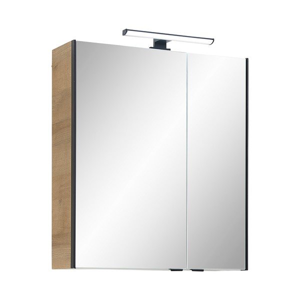 Kupaonski ormarić u dekoru hrasta u prirodnoj boji 70x60 cm Quickset 395 – Pelipal-image-2