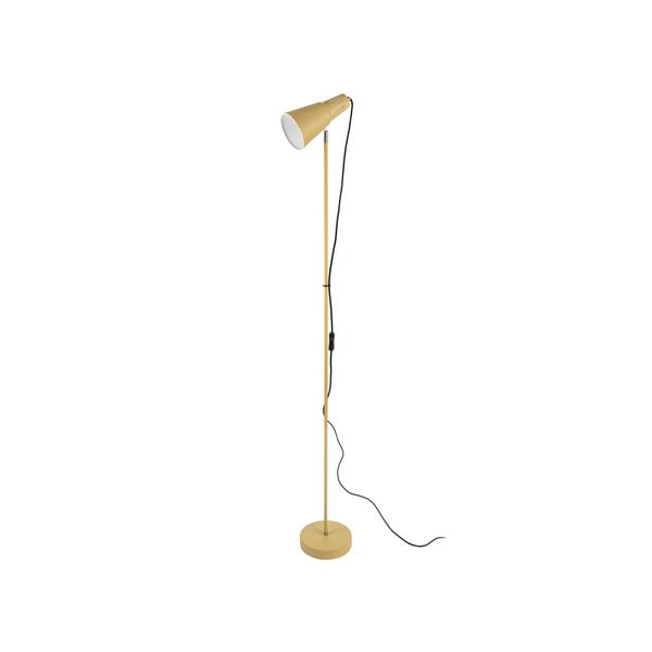 Senf žuta podna lampa Leitmotiv Mini Cone, výška 147,5 cm