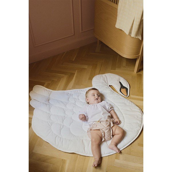 Krem dječja podloga za igru 100x110 cm Swan – Lorena Canals-image-1