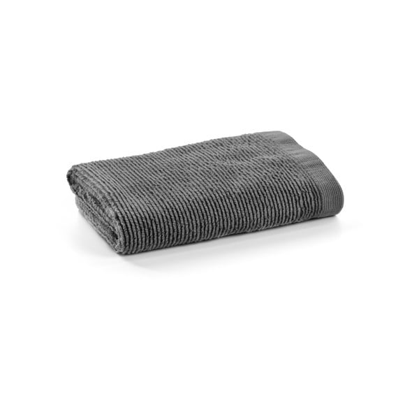 Tamno sivi pamučni ručnik Kave Home Miekki, 50 x 100 cm