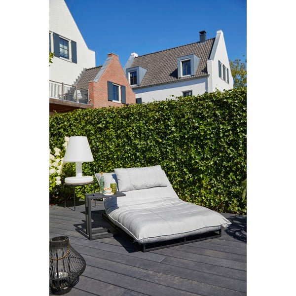 Crna vrtna ležaljka s bež jastucima Hartman Exclusive-image-1