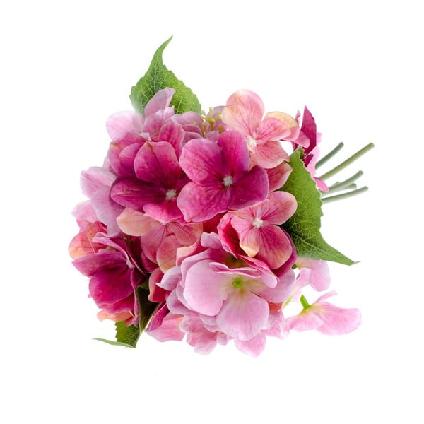 Ružičasti umjetni cvijet u stilu Dakls hortenzije