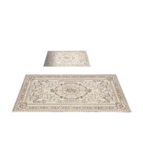 Smeđe/bež kupaonske prostirke u setu 2 kom 60x100 cm – Foutastic