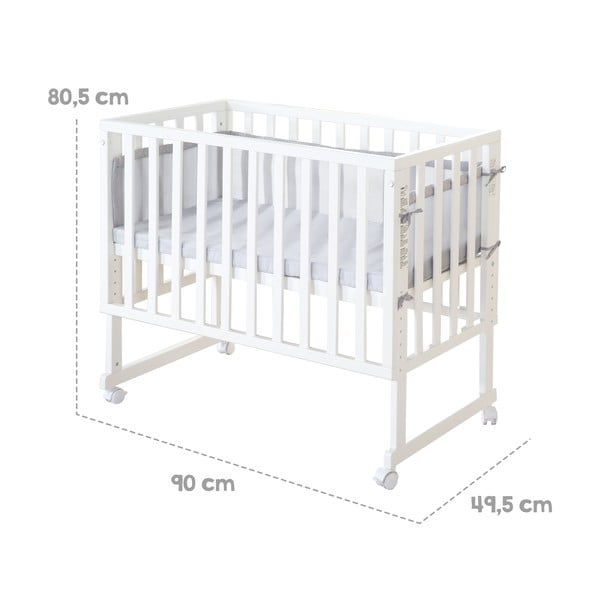 Bijeli dječji krevet 90x45 cm – Roba-image-3