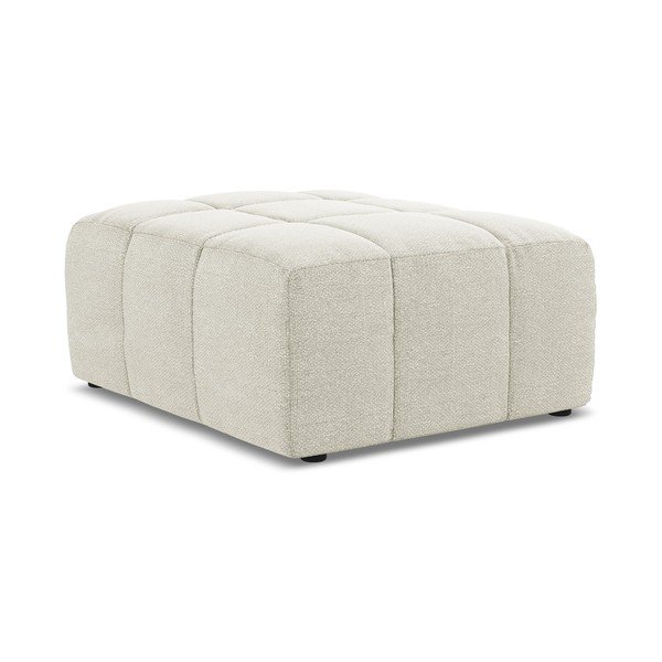 Bež tabure od bouclé tkanine Aloha – Makamii-image-3