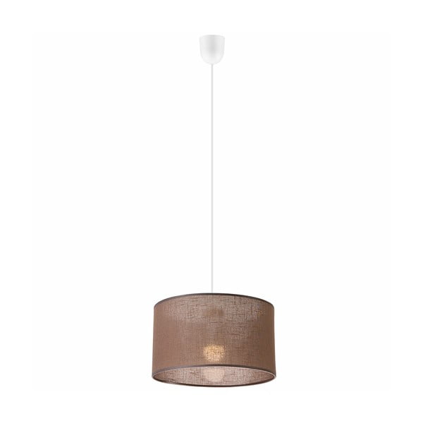 Smeđa viseća svjetiljka s tekstilnim sjenilom ø 35 cm Vivian – LAMKUR